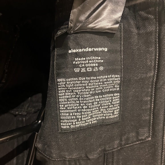 Alexander Wang Black Denim Game Jacket - Picture 3 of 9